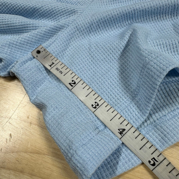 Athleta Wind Down Sleep Shorts Waffle Knit Light Blue Women's Size Medium NWT - Picture 10 of 10